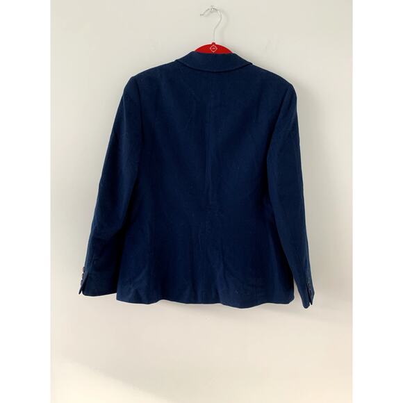 Vintage Pendleton made in USA 100% Wool Navy Blazer Size 3 - Picture 2 of 7